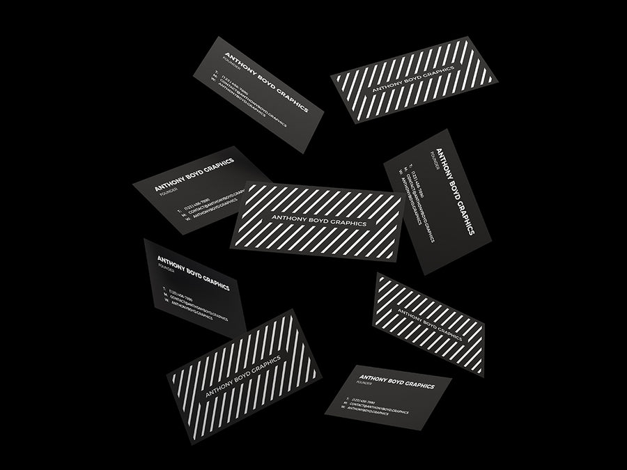 Floating Business Cards Mockup PSD