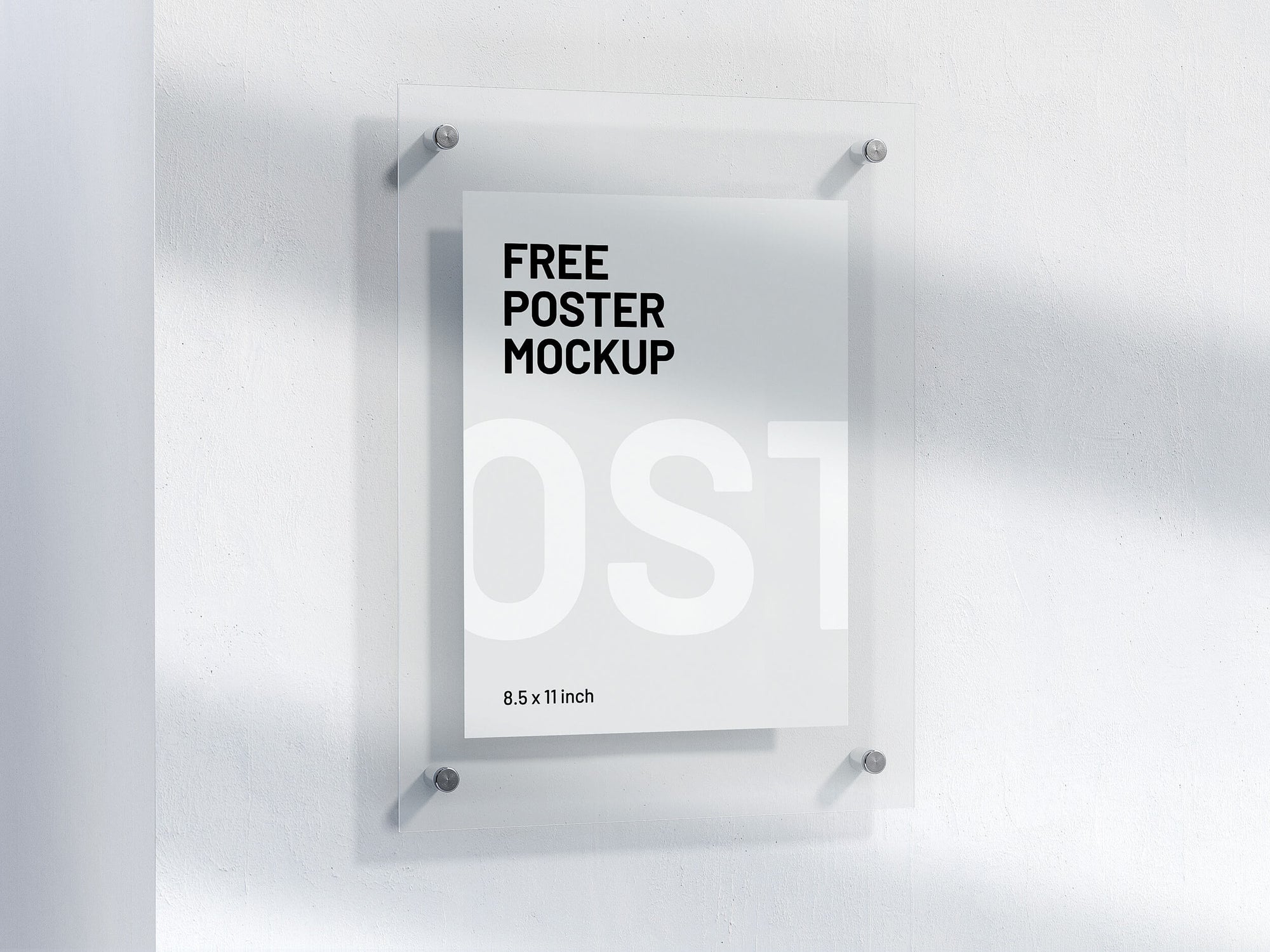 Letter Size Poster Mockup PSD