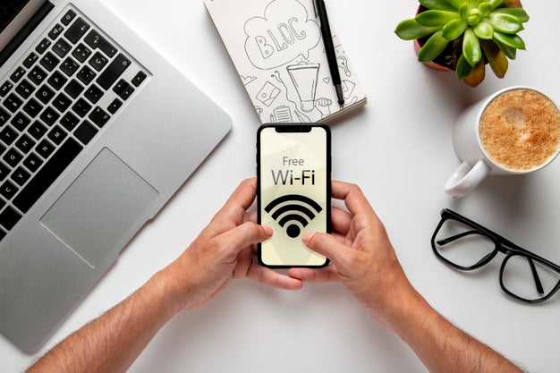 5G Internet Concept Mock-Up Psd