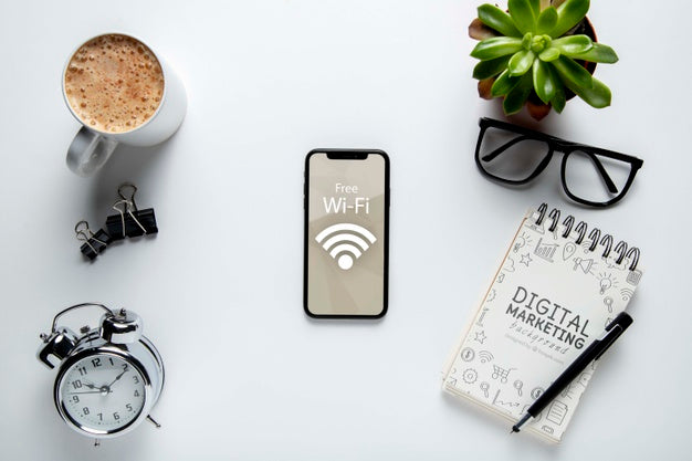 5G Internet Concept Mock-Up Psd