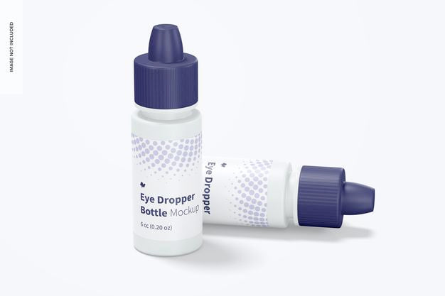 6 Cc Eye Dropper Bottles Mockup Psd