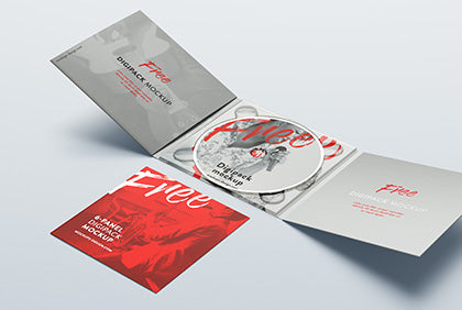 6 Panel Digipack Mockup