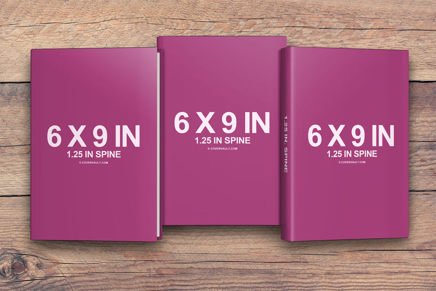 6 X 9 Book Series With Dust Jacket Covers Psd Mockup