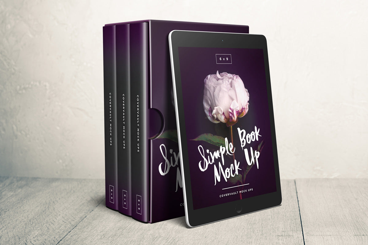 6 X 9 Box Set With Ereader Template Mockup
