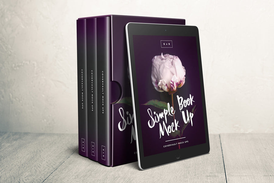 6 X 9 Box Set With Ereader Template Mockup