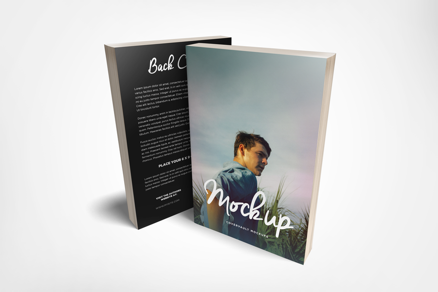 6 X 9 Front & Back Paperback Book Mockup
