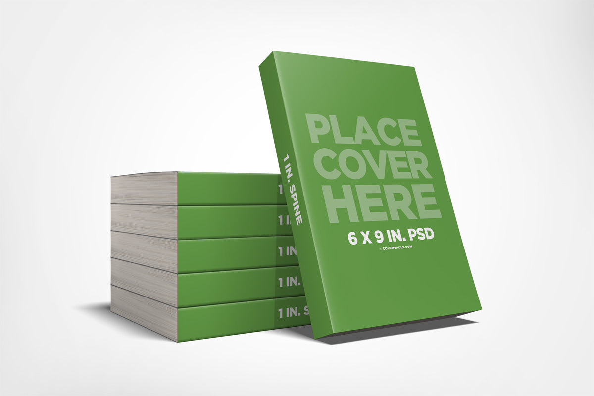 6 X 9 Stacked Book Promo Mockup