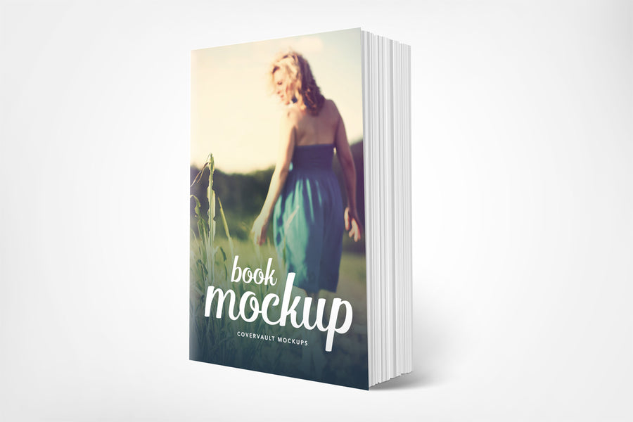 6 X 9 Standing Paperback Book Mockup