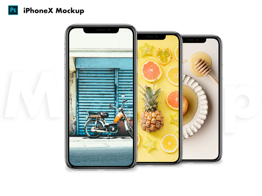 Highly Detailed Black iPhone X Mockup Front View