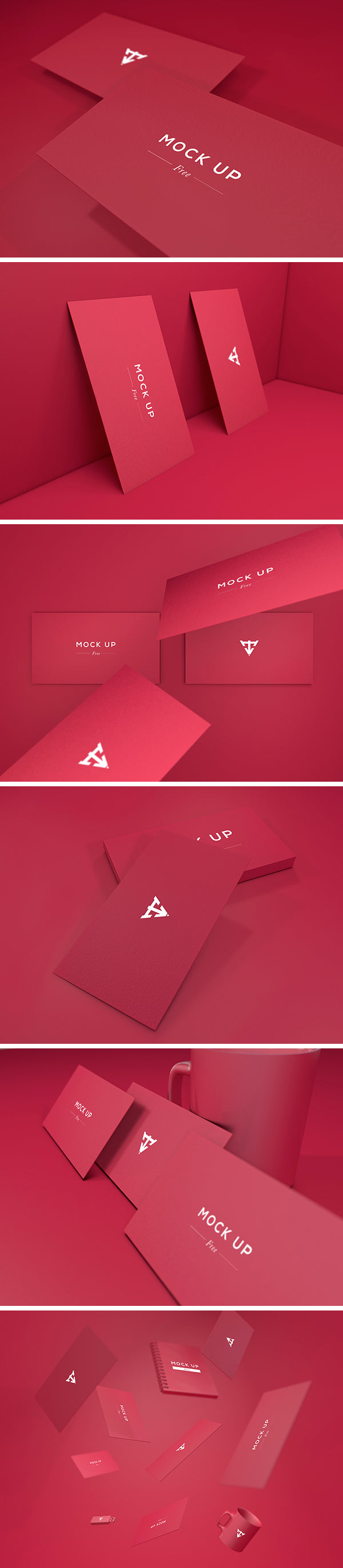 6 Business Cards MockUps Set