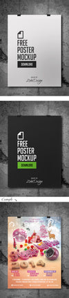 White Blank Clean Poster Mockup