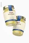 7.5 Oz Dijon Mustard Bottle Mockup Psd