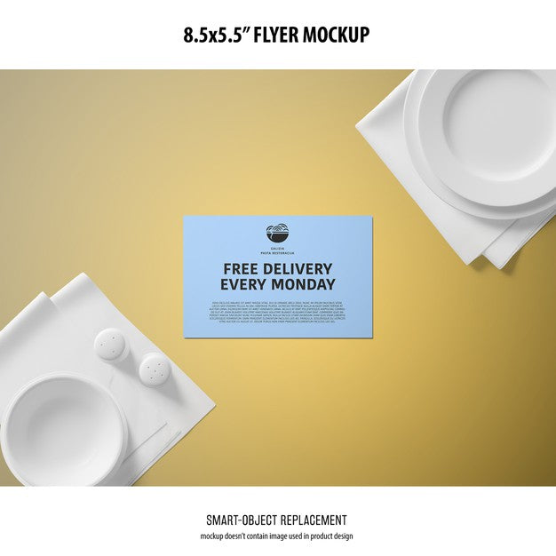 8.5X5.5 Flyer Mockup Psd