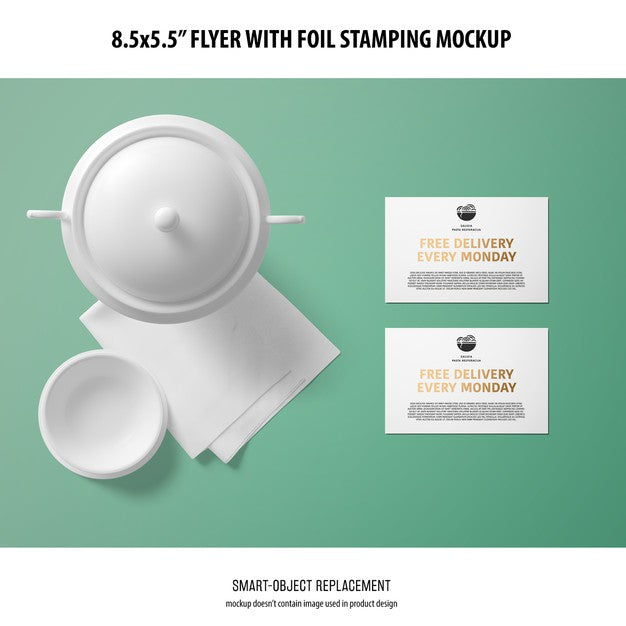 8.5X5.5 Flyer Mockup Psd
