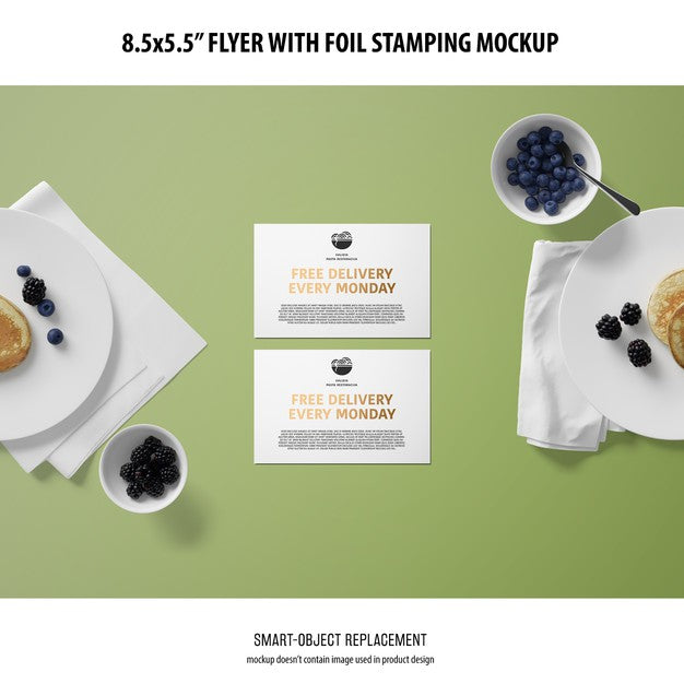 8.5X5.5 Flyer Mockup Psd