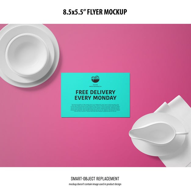 8.5X5.5 Flyer Mockup Psd