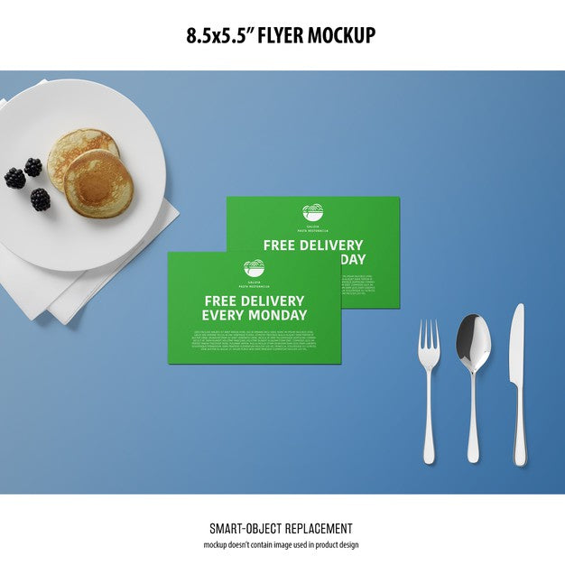 8.5X5.5 Flyer Mockup Psd