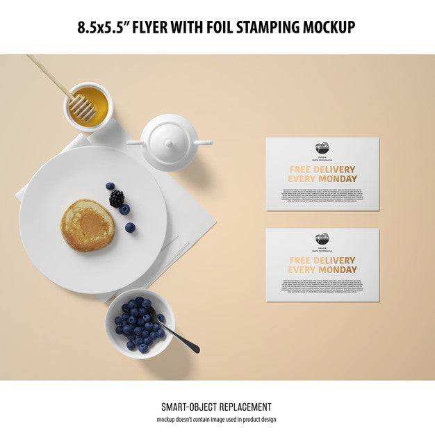 8.5X5.5 Flyer Mockup Psd