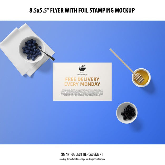 8.5X5.5 Flyer Mockup Psd