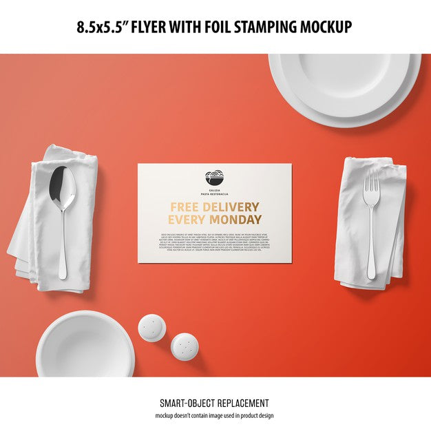 8.5X5.5 Flyer Mockup Psd