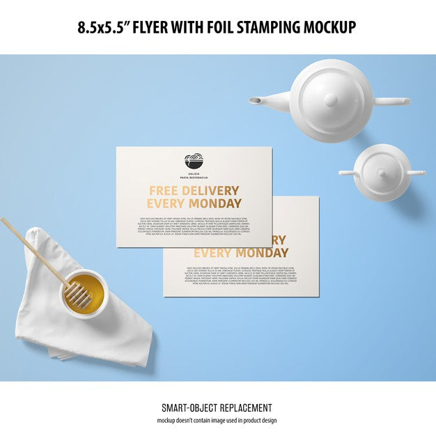 8.5X5.5 Flyer Mockup Psd