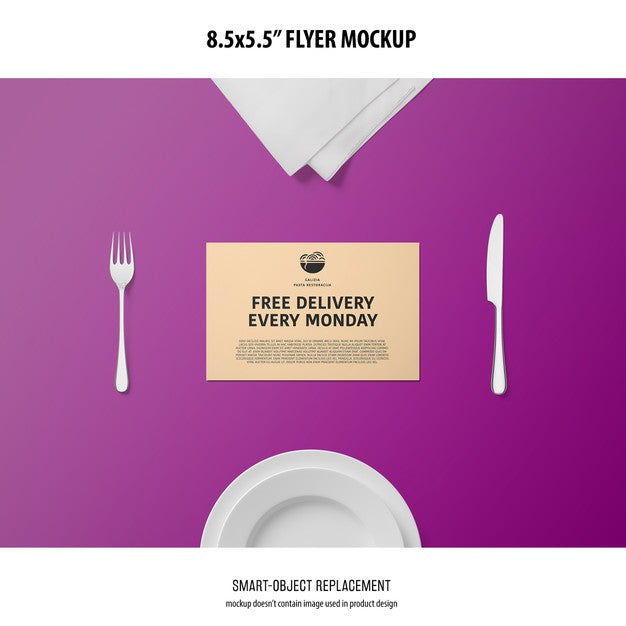 8.5X5.5 Flyer Mockup Psd
