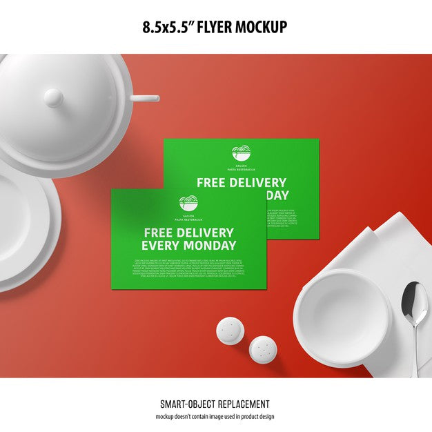 8.5X5.5 Flyer Mockup Psd