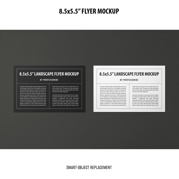 8.5X5.5 Flyer Mockup Psd