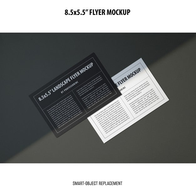 8.5X5.5 Flyer Mockup Psd