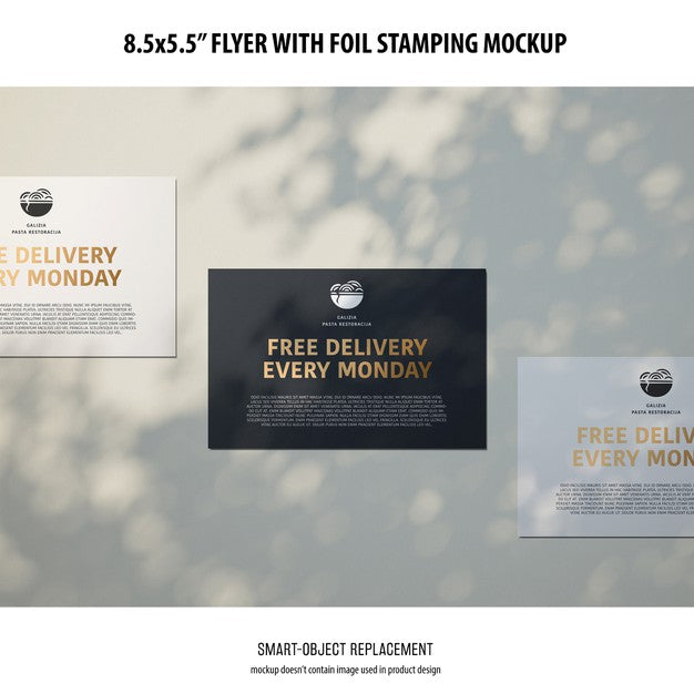 8.5X5.5 Flyer Mockup Psd