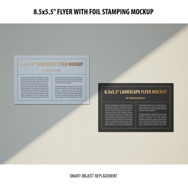 8.5X5.5 Flyer Mockup Psd