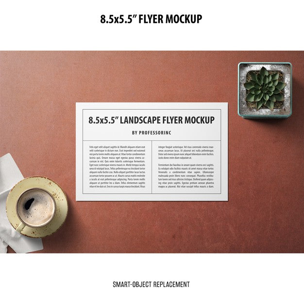 8.5X5.5 Flyer Mockup Psd
