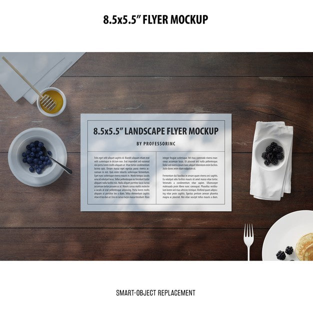8.5X5.5 Flyer Mockup Psd