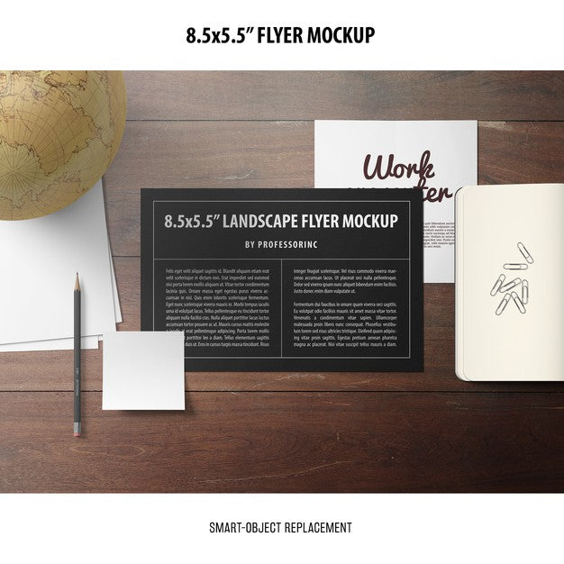 8.5X5.5 Flyer Mockup Psd