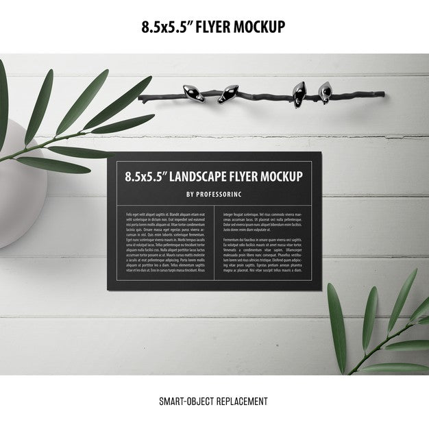 8.5X5.5 Flyer Mockup Psd