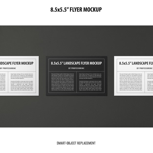 8.5X5.5 Flyer Mockup Psd