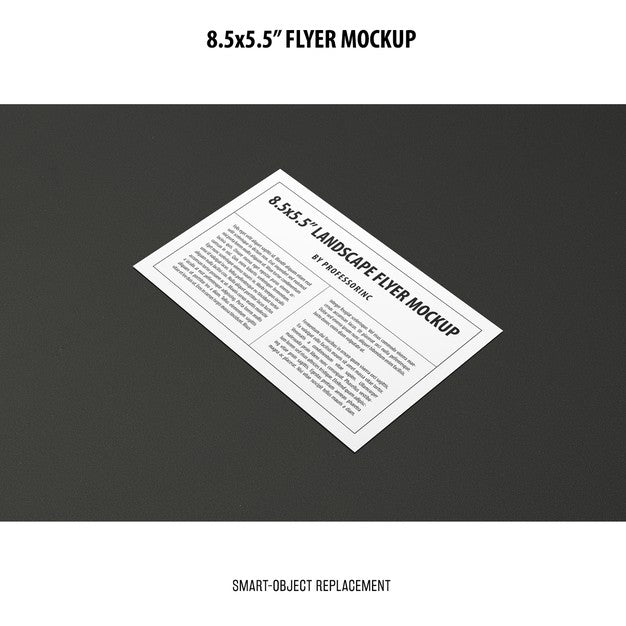 8.5X5.5 Flyer Mockup Psd