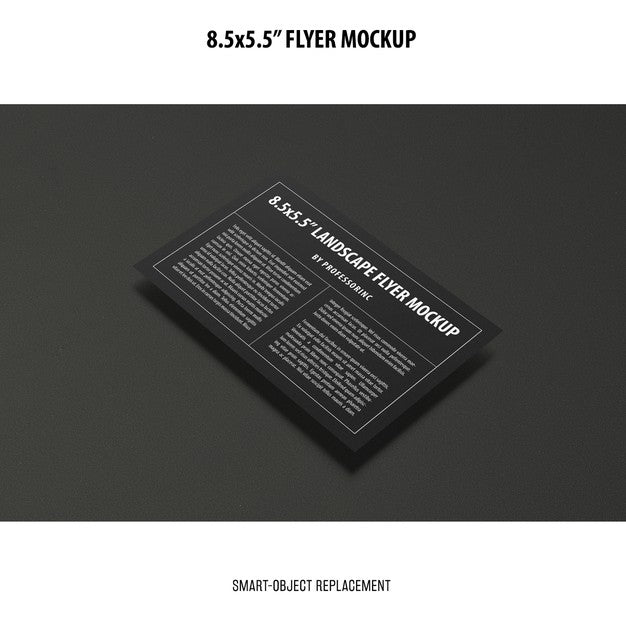 8.5X5.5 Flyer Mockup Psd