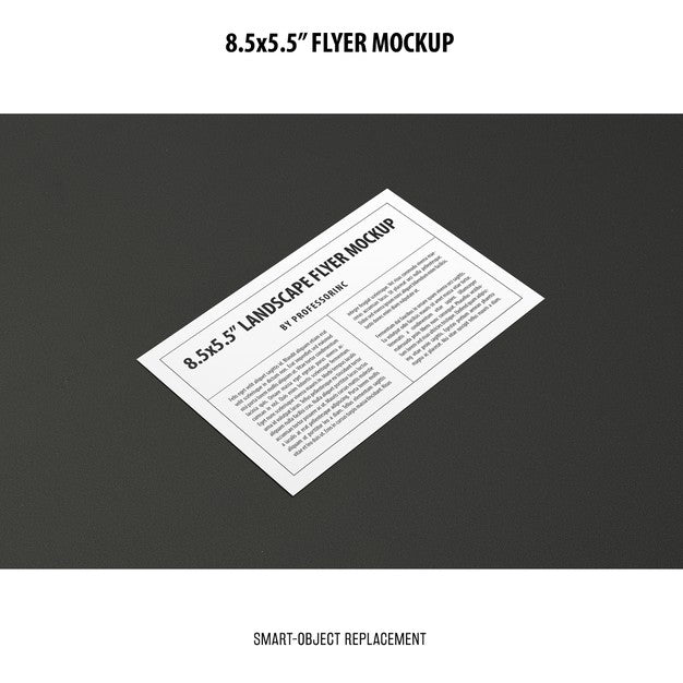8.5X5.5 Flyer Mockup Psd