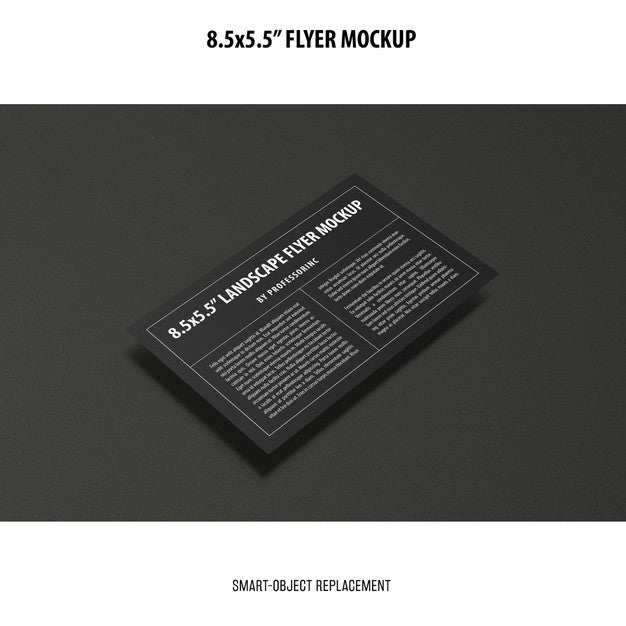 8.5X5.5 Flyer Mockup Psd