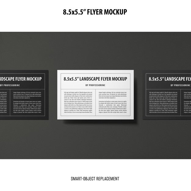 8.5X5.5 Flyer Mockup Psd