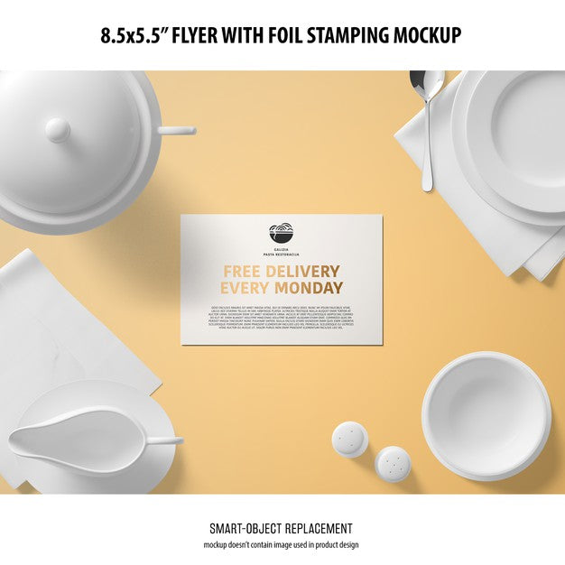8.5X5.5 Flyer Mockup Psd