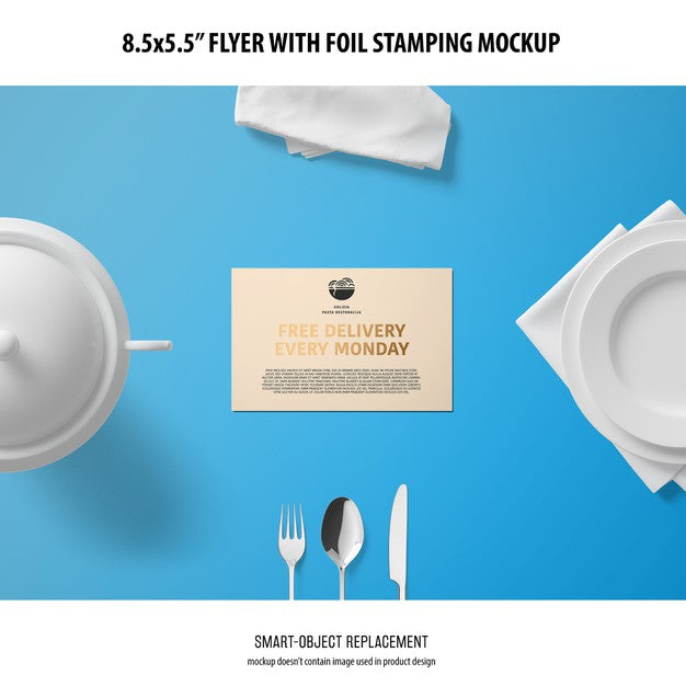 8.5X5.5 Flyer Mockup Psd