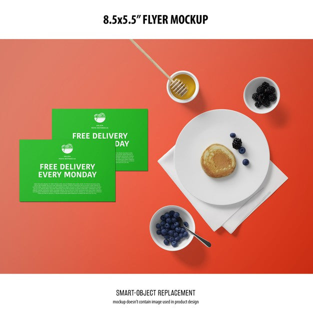 8.5X5.5 Flyer Mockup Psd
