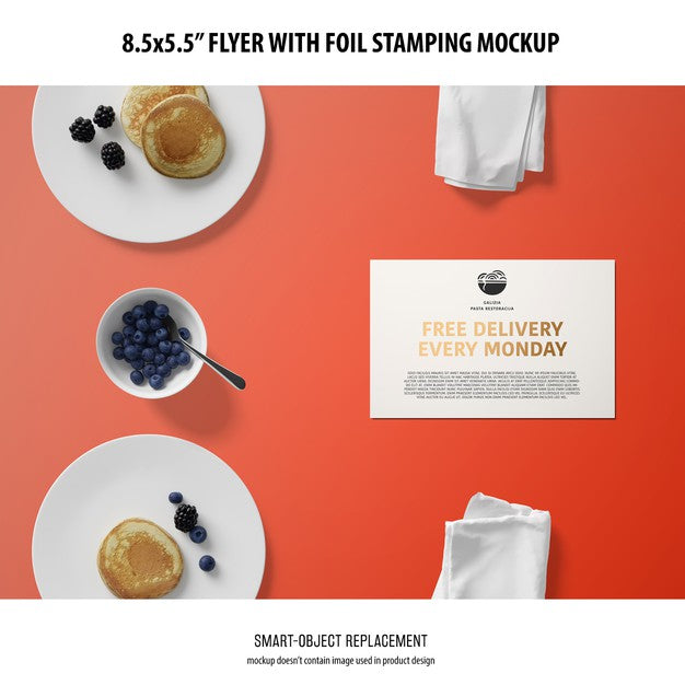 8.5X5.5 Flyer Mockup Psd