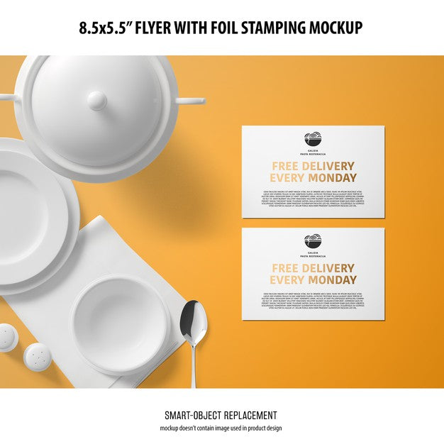 8.5X5.5 Flyer Mockup Psd