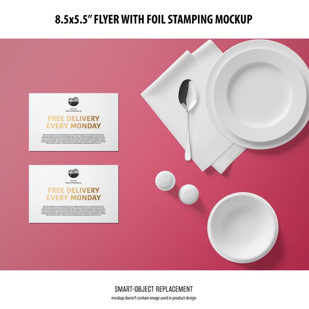 8.5X5.5 Flyer Mockup Psd