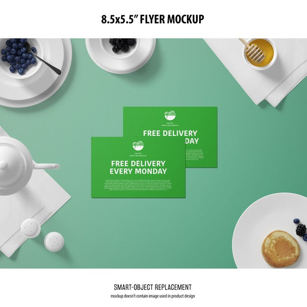8.5X5.5 Flyer Mockup Psd