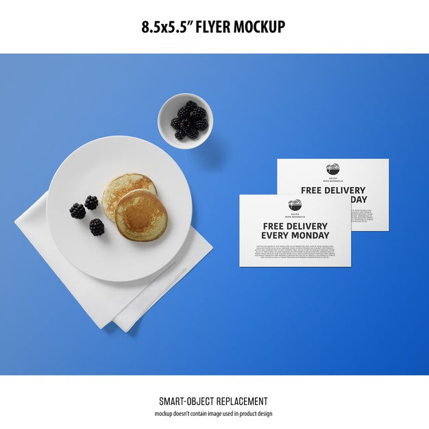 8.5X5.5 Flyer Mockup Psd