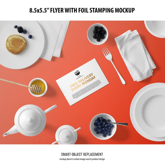 8.5X5.5 Flyer Mockup Psd
